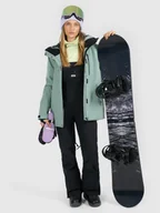 Spodnie narciarskie - 4F Spodnie snowboardowe z szelkami membrana 15000 damskie - szare S - miniaturka - grafika 1