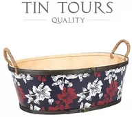 Opakowania i torebki na prezenty - OWALNY KOSZYK Z ŁUBY Z UCHWYTAMI 34x25x12/16 cm - miniaturka - grafika 1