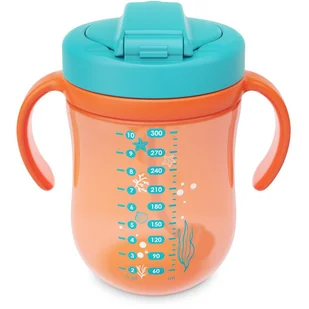 Baboo Cup with Silicone Straw and Gravity Ball kubek ze słomką Sea Life 9m+ 300 ml - Kubki dla dzieci - miniaturka - grafika 1