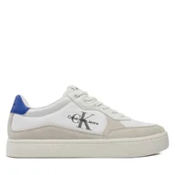 Sneakersy męskie - Sneakersy Calvin Klein Jeans Classic Cupsole Low Mix Mtl YM0YM01033 Biały - miniaturka - grafika 1