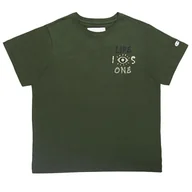 Koszulki i topy damskie - Koszulka Champion Crewneck 117497-GS508 - zielona - miniaturka - grafika 1