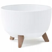 Donice - Doniczka Na Nóżkach Z Wkładem Roma Eco 29X23 Biała - miniaturka - grafika 1