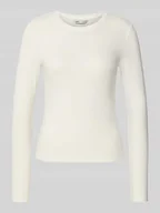 Bluzki damskie - Bluzka z długim rękawem o kroju slim fit z mieszanki bawełny model ‘RILEY’ - miniaturka - grafika 1