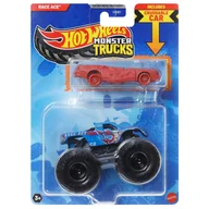Samochody i pojazdy dla dzieci - Hot Wheels - Monster Truck Race Ace + Bonus JCG42 GRH81 - miniaturka - grafika 1
