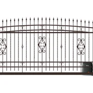 Ogrodzenia - Polbram Brama przesuwna bez przeciwwagi Verona 4x1,6 m prawa brązowa automat - miniaturka - grafika 1