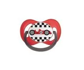 Smoczki uspokajające - Canpol babies Canpol Smoczek silikonowy symetryczny Racing 0-6 m-cy : Kolor - Szary | szybka  | szeroki wybór smoczków uspokajających 22/571 - miniaturka - grafika 1