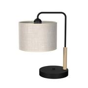 Lampy stojące - Atlanta lampka stołowa 1-punktowy czarna/naturalny MLP7453 - miniaturka - grafika 1