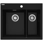 Zlewozmywaki - Deante Zlewozmywak Eridan ZQE N503 Czarny - miniaturka - grafika 1