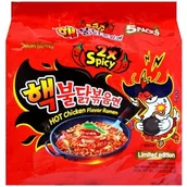 Kuchnie świata - Samyang Ramyun o smaku ostrego kurczaka 2xSpicy, bombowo ostry 5 x 140g - Samyang 1369-uniw - miniaturka - grafika 1