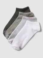 Skarpetki damskie - Krótkie skarpety z nadrukiem z logo w zestawie 4 szt. - miniaturka - grafika 1