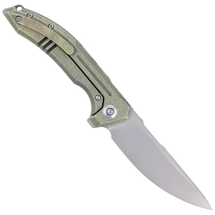 Nóż składany WE Knife Quixotic Green Titanium, Silver Bead Blasted CPM 20CV (WE21016-4) - Noże - miniaturka - grafika 3