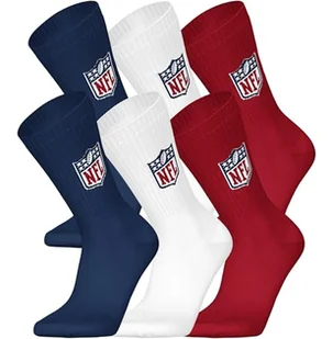 NFL Unisex Shield Crew Socks skarpety sportowe (6 sztuk) - Kimona, stroje i obuwie - miniaturka - grafika 1