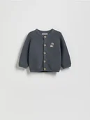 Bluzki dla niemowląt - Reserved - Sweter z haftem - ciemnoszary - miniaturka - grafika 1