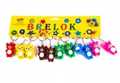 Breloki - Miś Misiek Gumowy Brelok Do Kluczy Zestaw 12Szt - miniaturka - grafika 1