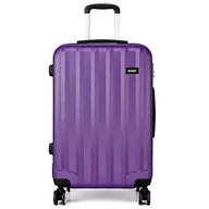 Walizki - Kono Twarda muszla walizka lekka waga ABS 50 cm bagaż podręczny z 4 kołami obrotowymi walizka na kółkach podróżnych do walizki (fioletowy), K1773L PE 20 - miniaturka - grafika 1