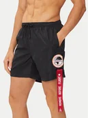 Kąpielówki męskie - Aeronautica Militare Szorty kąpielowe 241BW219CT2967 Czarny Regular Fit - miniaturka - grafika 1