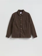 Koszule męskie - Reserved - Jeansowa koszula comfort fit - dark grey jeans - miniaturka - grafika 1