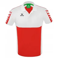 Koszulki męskie - Erima Six Wings męska koszulka polo, czerwony/biały, L - miniaturka - grafika 1