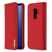 Etui i futerały do telefonów - Dux Ducis Wish skórzane etui pokrowiec ze skóry naturalnej Samsung Galaxy S9 Plus G965 czerwony - miniaturka - grafika 1