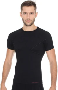 Koszulka męska ACTIVE WOOL SS11710, Kolor czarny, Rozmiar XL, Brubeck - Koszulki sportowe męskie - miniaturka - grafika 1