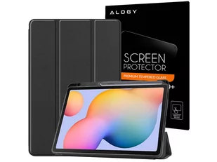 Etui obudowa Alogy Smart Case do Galaxy Tab S6 Lite 10.4 P610/P615 Czarny + Szkło - Etui do tabletów - miniaturka - grafika 1