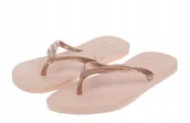 Klapki i japonki damskie - Havaianas Klasyczne Klapki Różowo Złote Gumowe 33-34 J1A - miniaturka - grafika 1