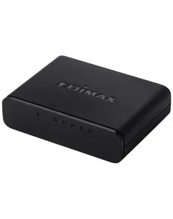 Edimax 5 Port Fast Ethernet Switch, Desktop, 10/100Mbps, black ES-3305P V1 - Switche - miniaturka - grafika 1