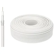 Kable - Opticum kabel koncentryczny (90 DB-100 m ring, 2-krotnie ekranowany, RG6/ze stali, miedzi, 6,8 MM) Biały 5901968013390 - miniaturka - grafika 1