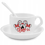 Gadżety dla niej i dla niego - Biała Filiżanka Zestaw LOVE DISNEY Dla Żony Męża Zakochanych Pary Wzory - miniaturka - grafika 1