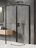 Kabiny prysznicowe - New Trendy Kabina Prysznicowa Prime 70X90 Prostokątna Przyścienna Czarna Prawa K-1528 - miniaturka - grafika 1