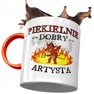 Kubki - Kubek Pomarańczowy dla Artysty Piekielnie Dobry z Nadrukiem ze Zdjęciem+ Opakowanie na prezent (wzór 01) - miniaturka - grafika 1