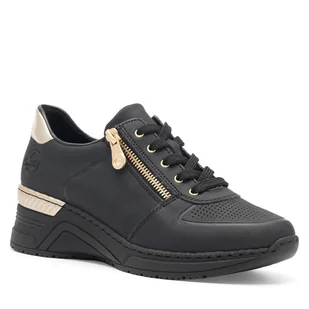 Sneakersy Rieker N4305-00 Czarny - Sneakersy damskie - miniaturka - grafika 1