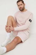 Bluzy męskie - Calvin Klein Jeans bluza bawełniana męska kolor różowy gładka - miniaturka - grafika 1