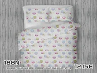 Pościel - Pościel 200x220 1215E Sowy Sówki drobne Gałązka biała - miniaturka - grafika 1