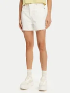 Spodnie sportowe damskie - Calvin Klein Jeans Szorty jeansowe J20J225153 Biały Mom Fit - miniaturka - grafika 1