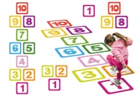 Zabawki interaktywne dla dzieci - Naklejki Podłogowe Liczby Edukacyjne Do Gry w Klasy - miniaturka - grafika 1