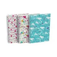 Notesy i bloczki - OXFORD Kołonotatnik Floral A5 60 kratka 400094951 - miniaturka - grafika 1