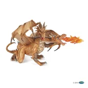 Figurki dla dzieci - Papo 38938 Złoty smok dwugłowy  19x19,5x11,2cm - miniaturka - grafika 1