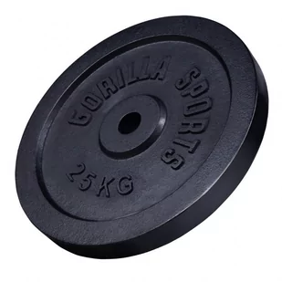Gorilla Sports Obciążenie żeliwne 25kg czarne (100538-00019-0029) - Obciążenia - miniaturka - grafika 1
