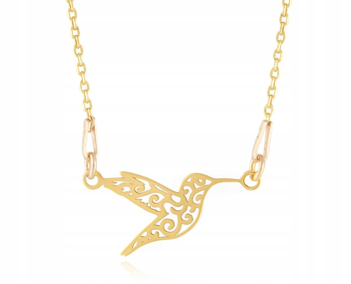 Naszyjnik gwiazd CELEBRYTKA KOLIBER ptak 925 40 cm