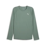 Koszulki sportowe męskie - Męska koszulka z długim rękawem do biegania VELOCITY PUMA Green Moon - miniaturka - grafika 1