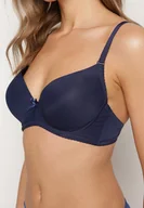 Biustonosze - Granatowy Gładki Biustonosz o Fasonie Full Cup Dimiatta - Renee - miniaturka - grafika 1