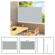 Markizy - The Living Store Zwijana markiza boczna na taras - 180x300 cm - szara - Markiza - miniaturka - grafika 1