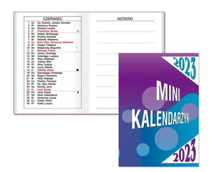 Sapt kalendarze Kalendarz kieszonkowy SAPT SK-10 Mini oprawa kartonowa 2018 KN12SAP - Kalendarze - miniaturka - grafika 3