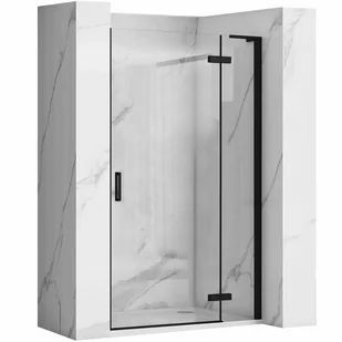 Rea Drzwi prysznicowe Rea Hugo 100 Czarne - Ścianki i drzwi prysznicowe - miniaturka - grafika 1