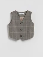 Kurtki i płaszcze dla dziewczynek - Reserved - Kamizelka w kratę - wielobarwny - miniaturka - grafika 1