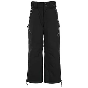DLX Unisex Dzieci Spycharka Ciepłe Wyściełane Wodoodporne Spodnie narciarskie Czarny Size 7/8 - Spodnie narciarskie - miniaturka - grafika 1