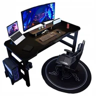 Biurka gamingowe - BIURKO GAMINGOWE STÓŁ DLA GRACZA NOWOCZESNE KOMPUTEROWE CZARNE LOFT 120 CM - miniaturka - grafika 1