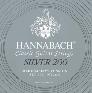 Hannabach 652652 Klassikgitarrensaiten Serie 900 Medium / Low Tension Silver 200 - H/B2 652652 - Struny gitarowe  - miniaturka - grafika 1