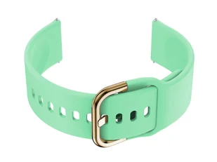 Pasek Gumowy Do Smartwatch U01 - Miętowy/Złoty - 18Mm - Akcesoria do zegarków - miniaturka - grafika 1